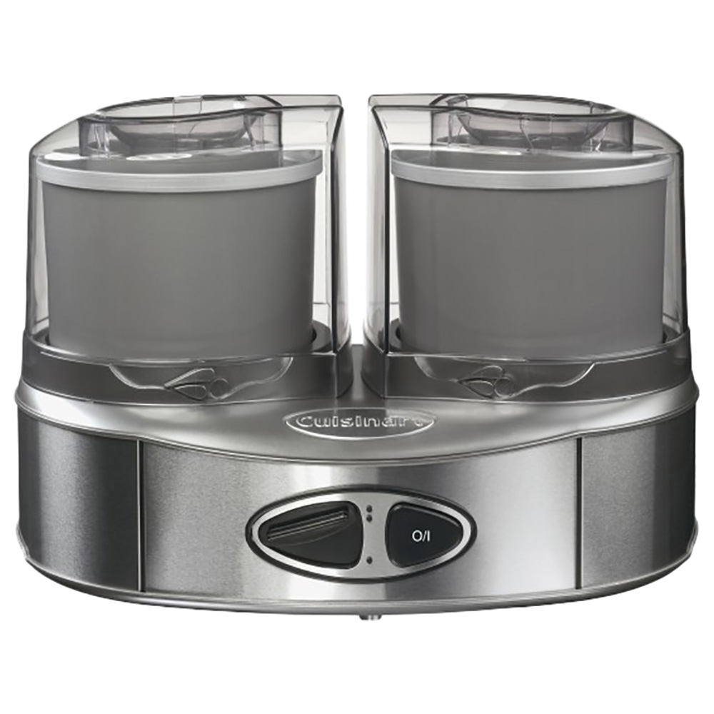 Cuisinart - Dual Ice Cream Maker with 2 Pcs Bowl - 1L - Black