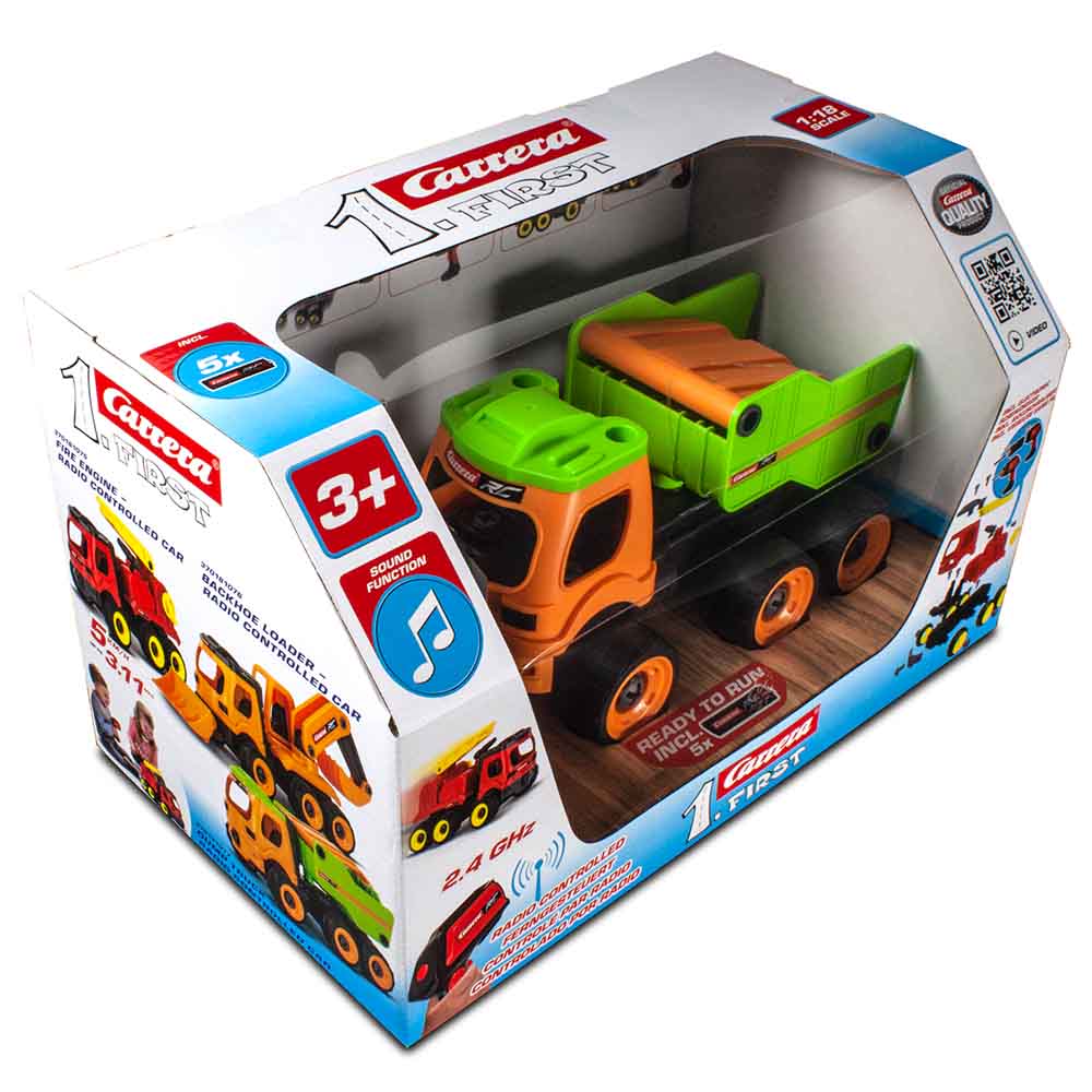 Carrera - RC 1:18 First Dump Truck - Green
