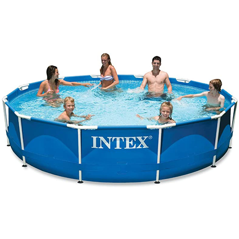 Intex Metal Frameonly Pool Without Pump(12ft)