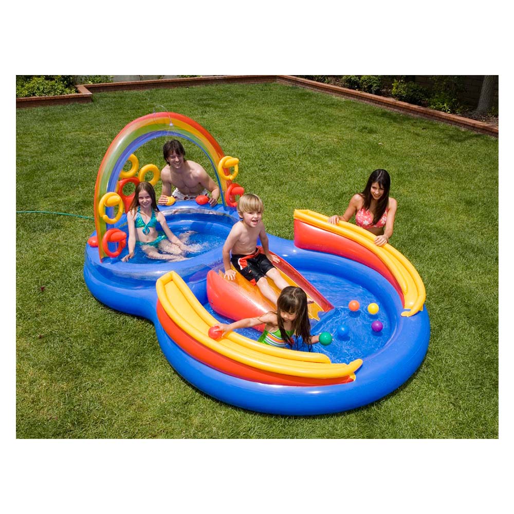 Intex - Rainbow Ring Play Center & Inflatable Pool