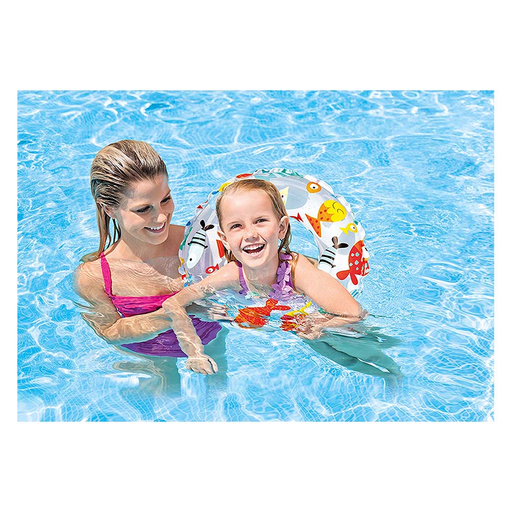Intex - Lively Print Swim Rings 51cm - 1pc Assorted - Inflatable Pool Ring