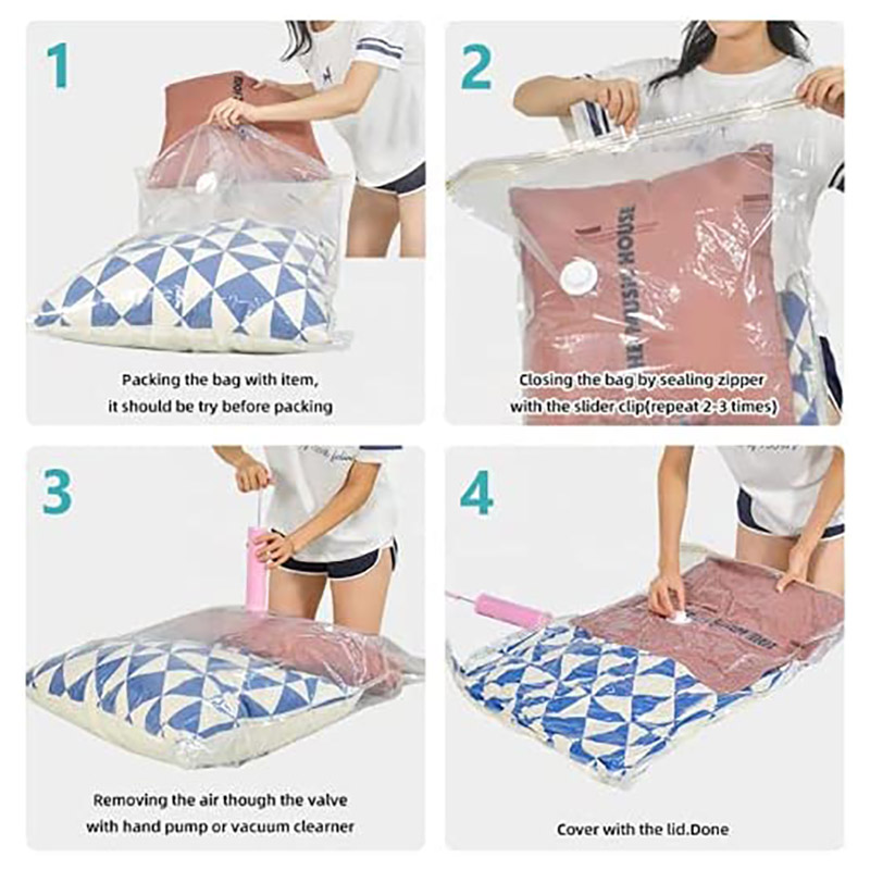 UKR - Vacuum Storage Bags - Clear - 6pcs - M - 50x70 cm