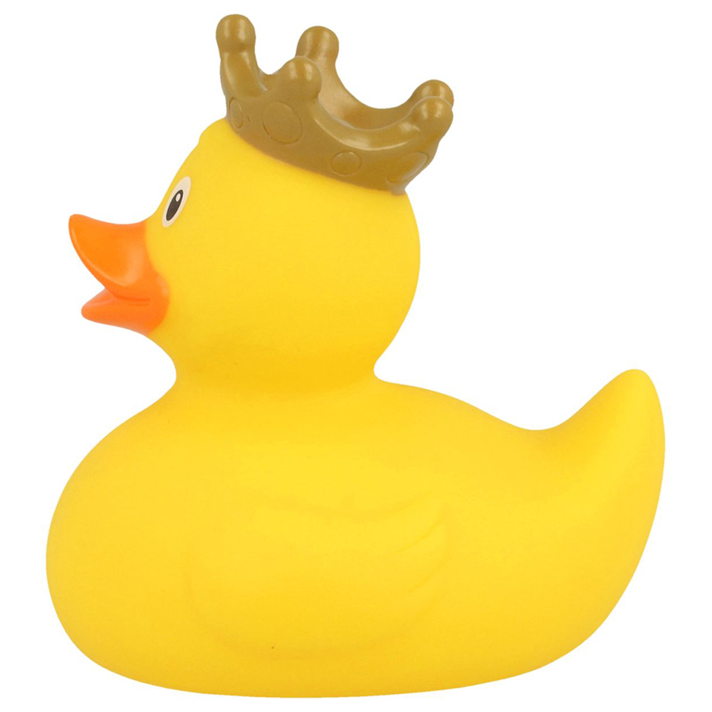 Lilalu - Bath Toy Mini Rubber Duck with Crown - Yellow