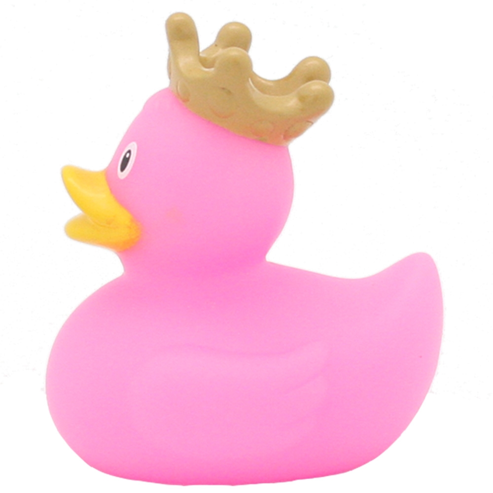 LILALU - Mini Rubber Duck with Crown - Pink