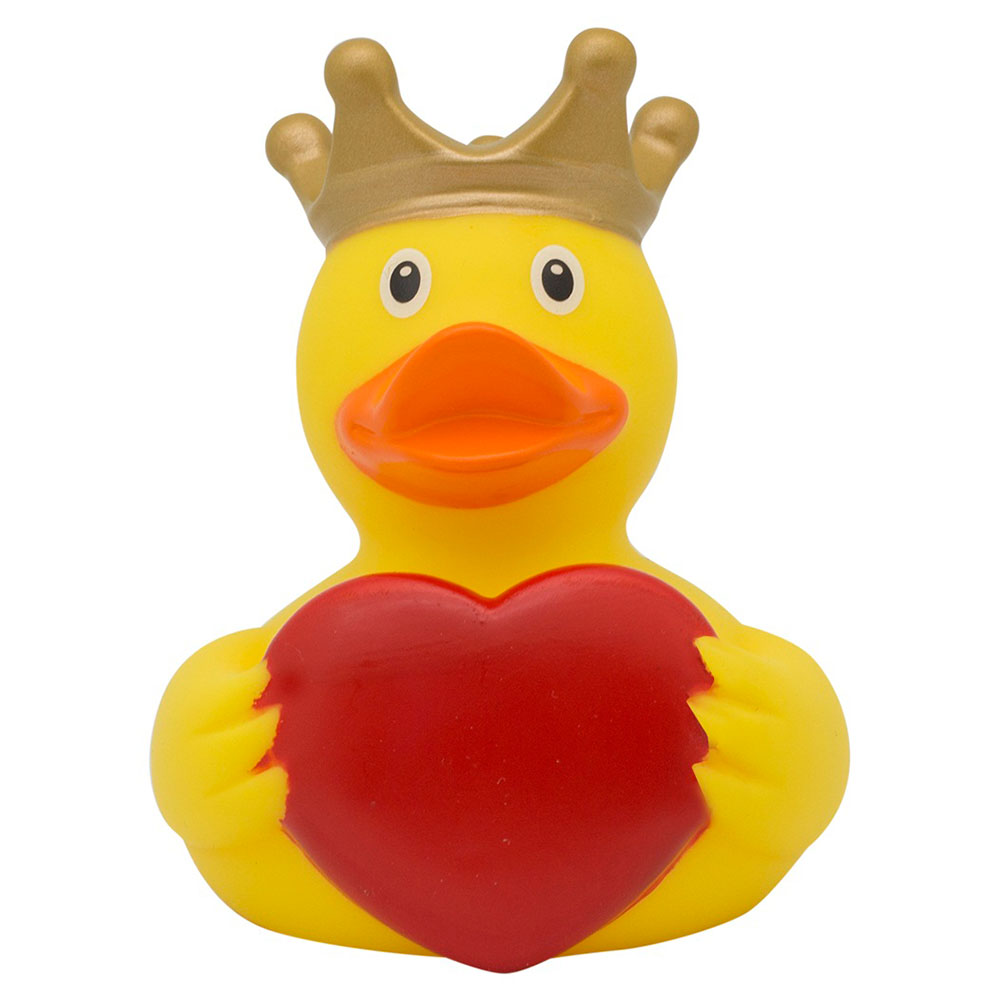 LILALU - Duck with Greeting Heart Design - Yellow
