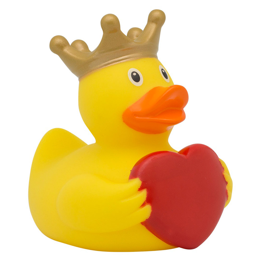 LILALU - Duck with Greeting Heart Design - Yellow