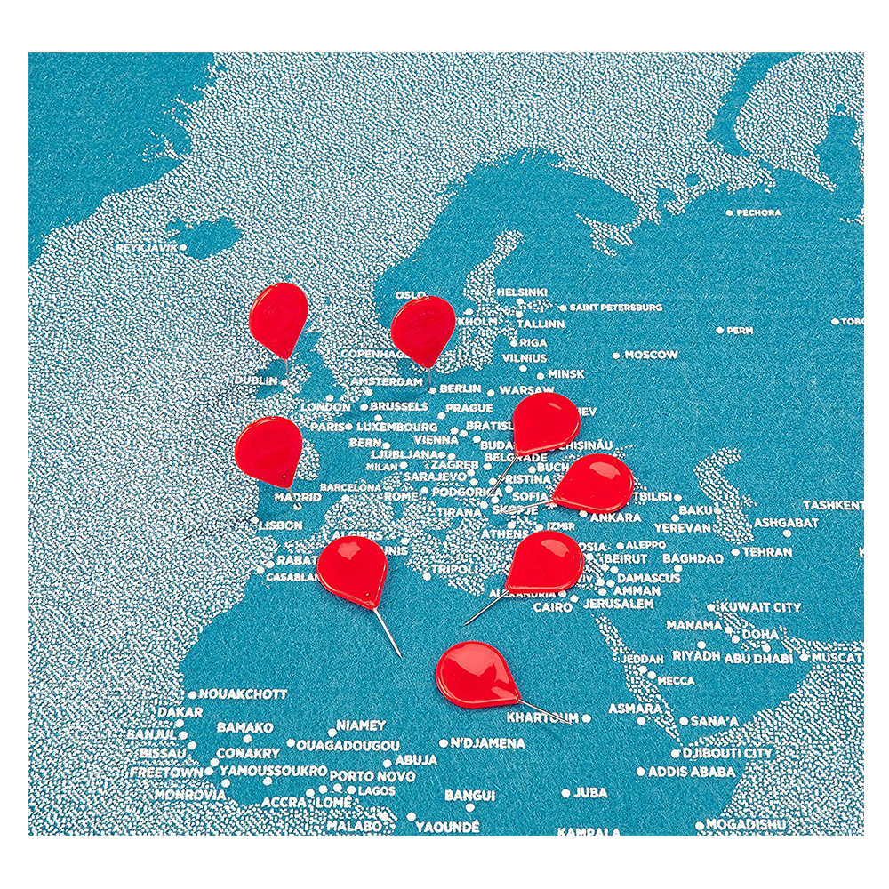 Palomar - Pin World Wall Map - Light Blue
