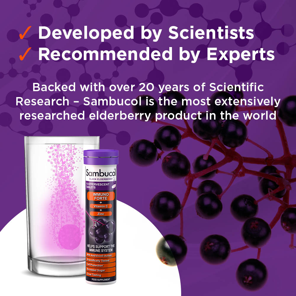 Sambucol - Immuno Forte Effervescent Tablets Vitamin C 15'S
