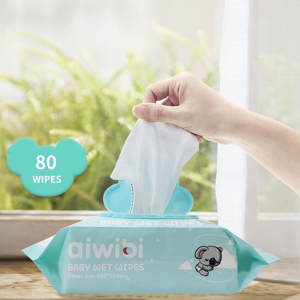 Aiwibi - 100% Skin-friendly Baby Wet Wipes - 80pcs