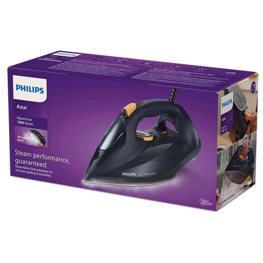 Philips Steam Iron 7000 Series 3000W - Blue/Yellow