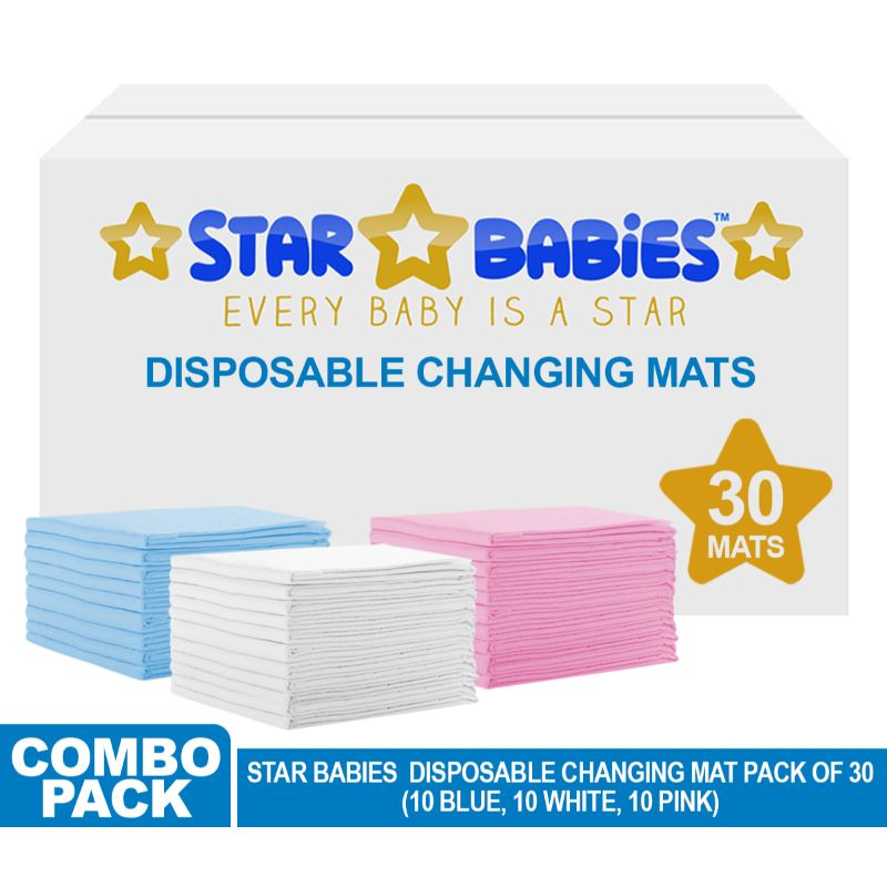 Star Babies - Disposable Changing mats (45x60cm) Large - Color May Vary - 30 pcs