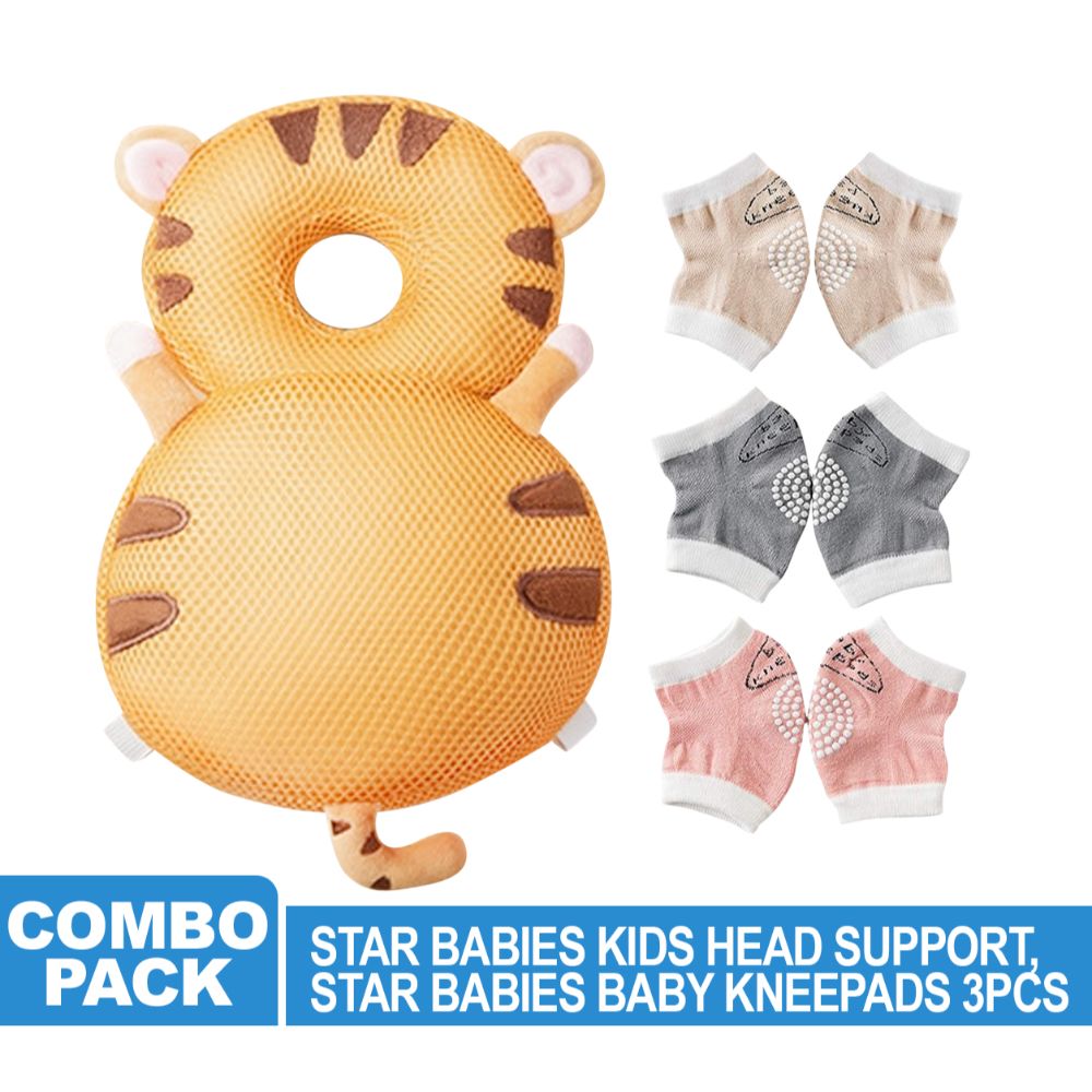 Star Babies - Combo (Baby Head Support, Knee Pad 3Pair) - Assorted