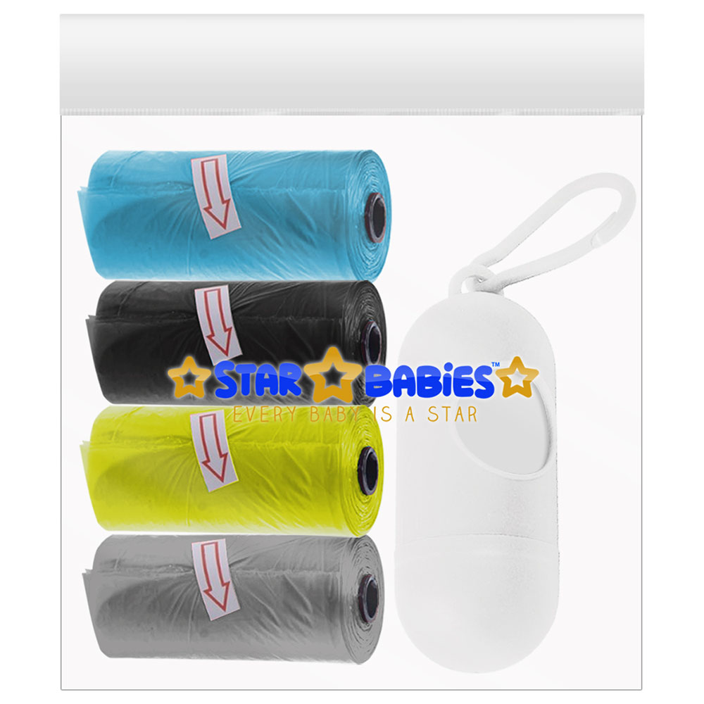 ستار بيبيز - أكياس حفاضات معطرة - عبوة من 4/60 شنطة مع موزع - متنوعة