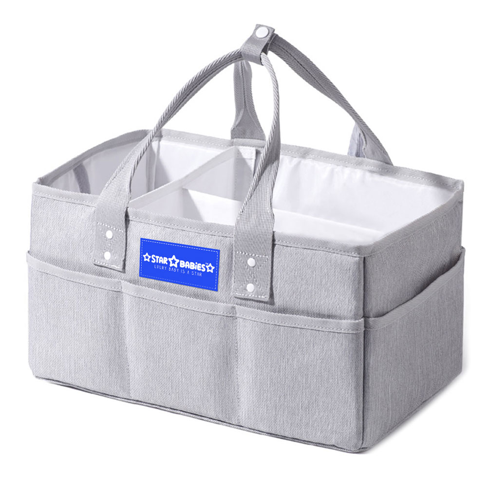 Star Babies - Diaper Caddy Organizer New - Grey