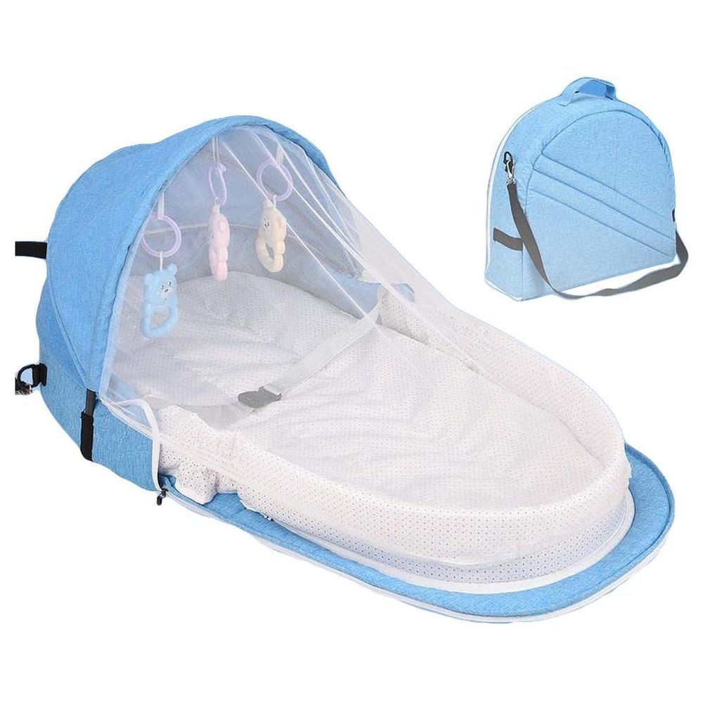 Star Babies - Portable Bed with Mosquito Net & Small DiaperBag