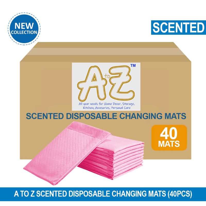 A to Z - Scented Disposable Changing mats (45x60cm) Large, Pack Of 40 - Pink