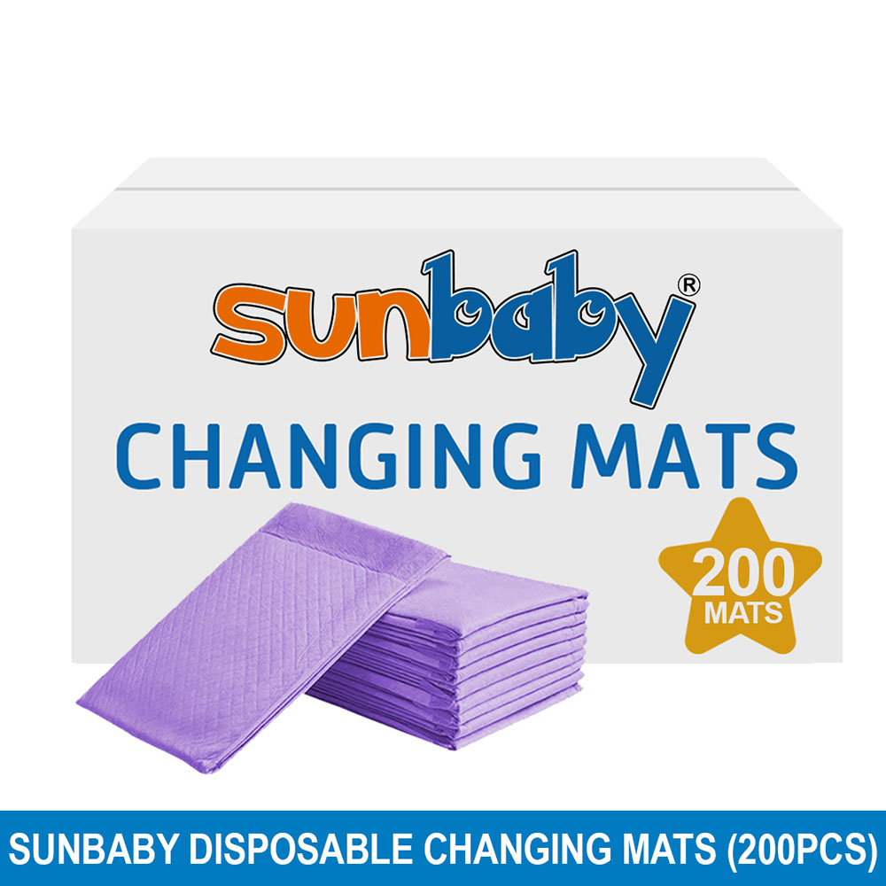 SunBaby - Disposable Changing mats (45x60cm) Large, Pack Of 200 - Lavender