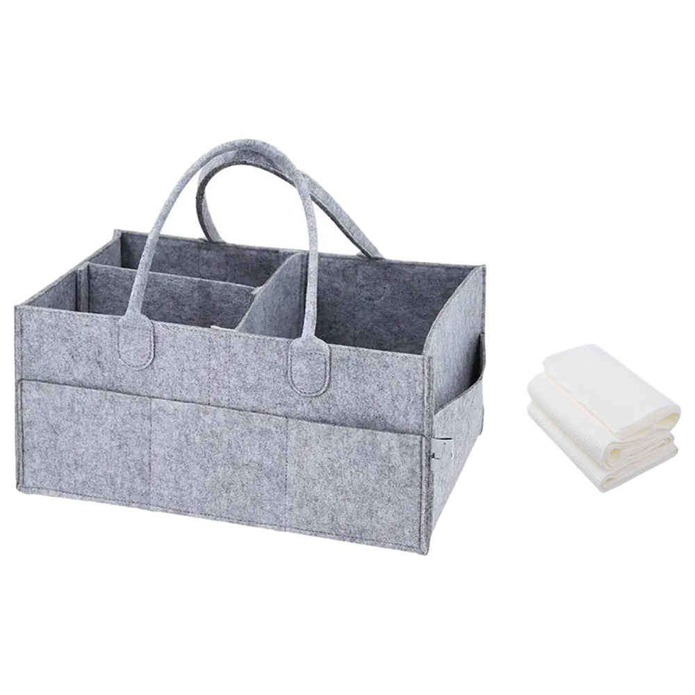 Star Babies - Caddy Diaper Bag Organizer with Disposable Towel 3pcs - Grey