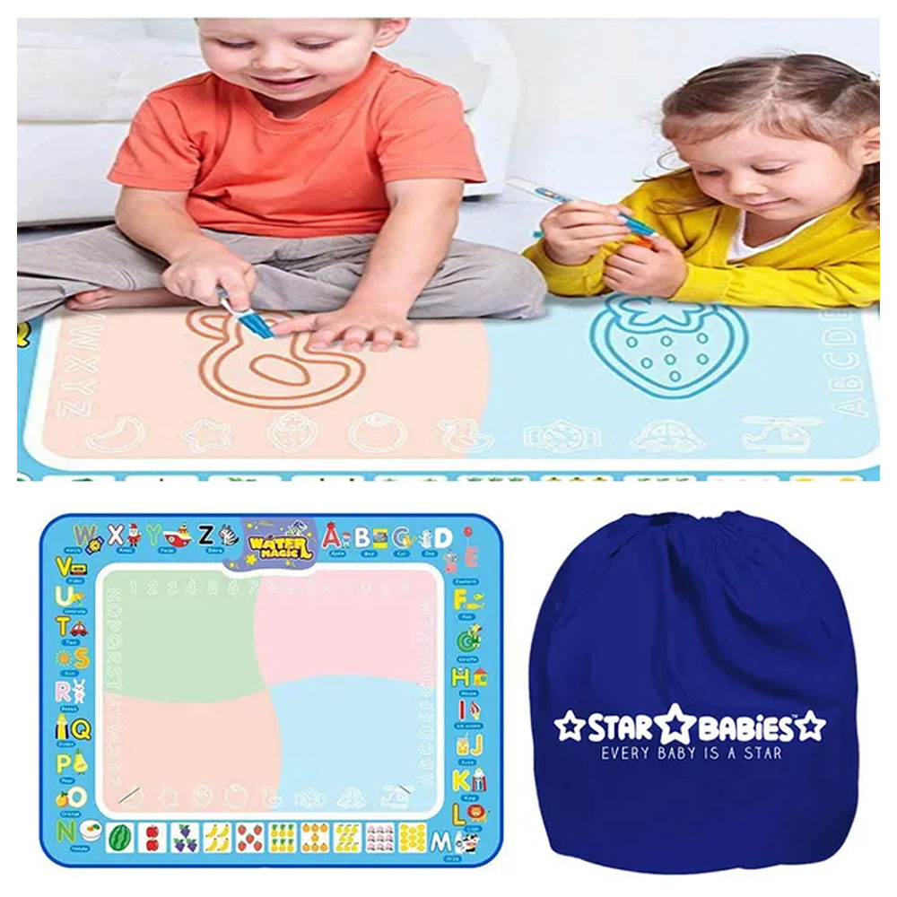 Star Babies - Drawing Play Mat with Disposable Towel 3pcs - White