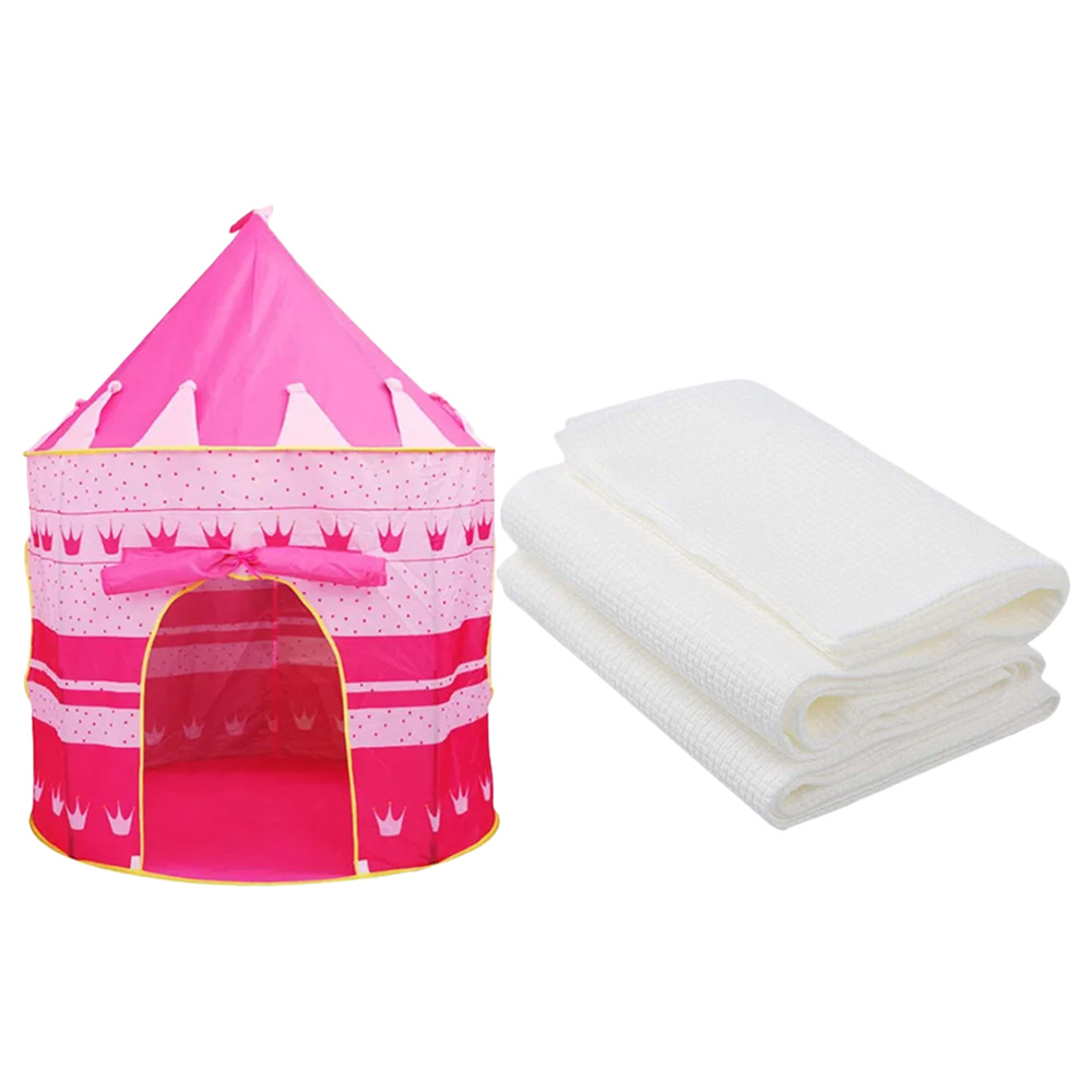 Star Babies - Play Tent House with Disposable Towel 3pcs - White