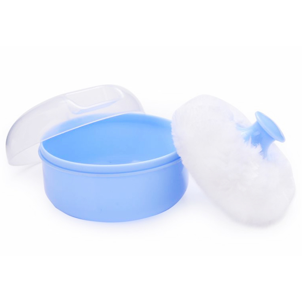 Star Babies - Powder Puff with Rubber Duck - Pack Of 2 - Blue/Yellow