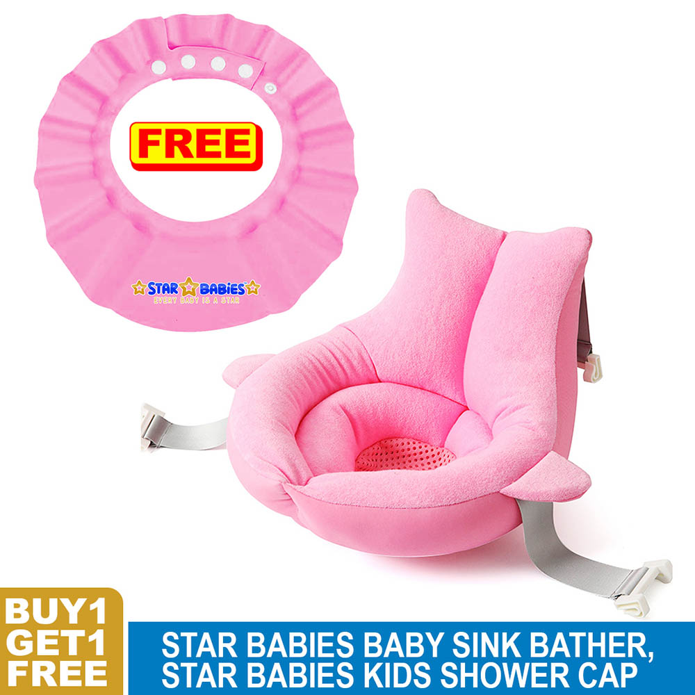 Star Babies - Sink Bather with Shower Cap - Pink