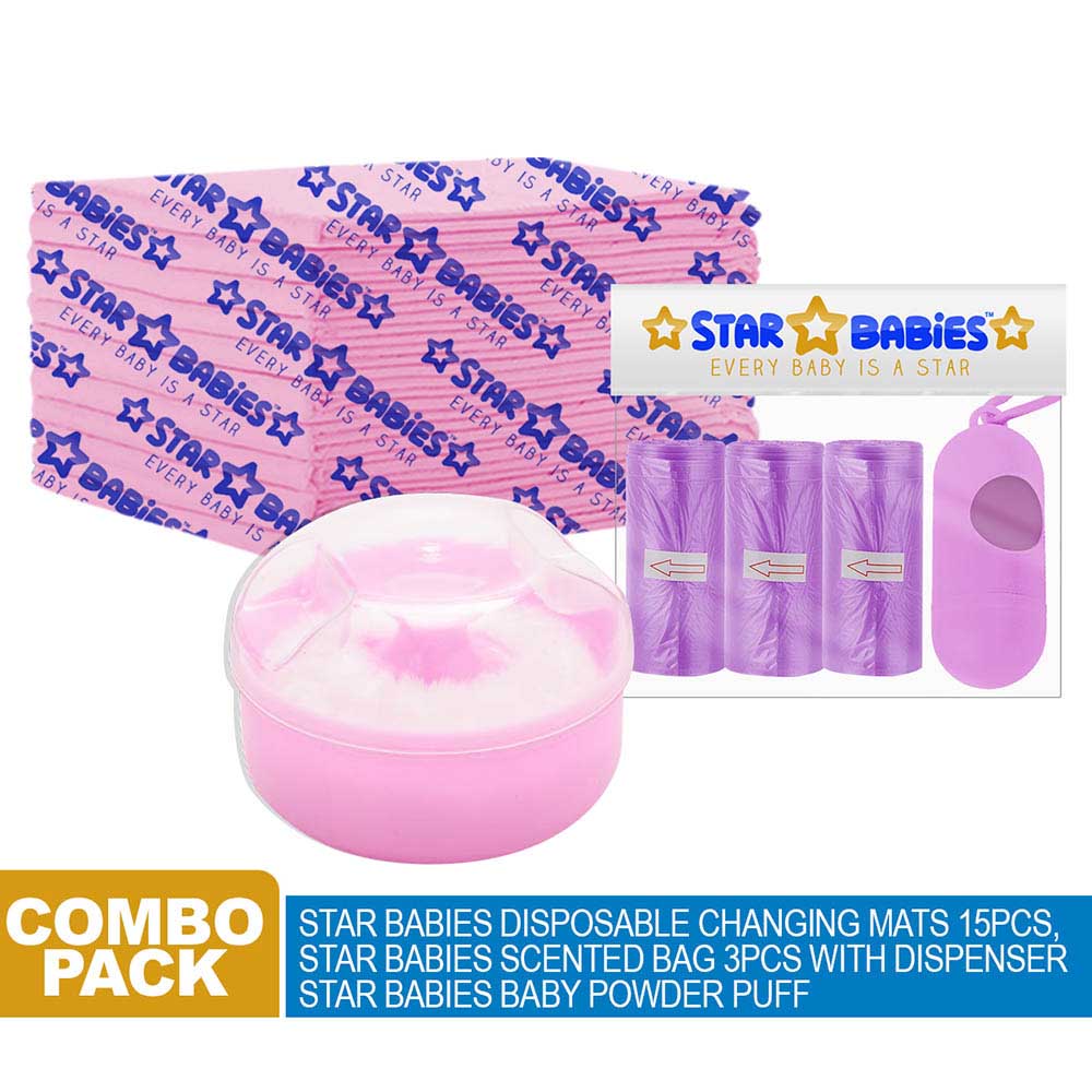 Star Babies - Changing Mat, Powder Puff, Scented Bag with Dispenser