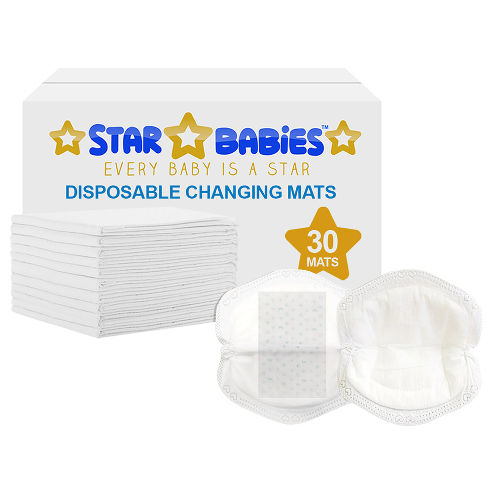 Star Babies - Disposable Changing Mat 30pcs with Breast Pads 30pcs
