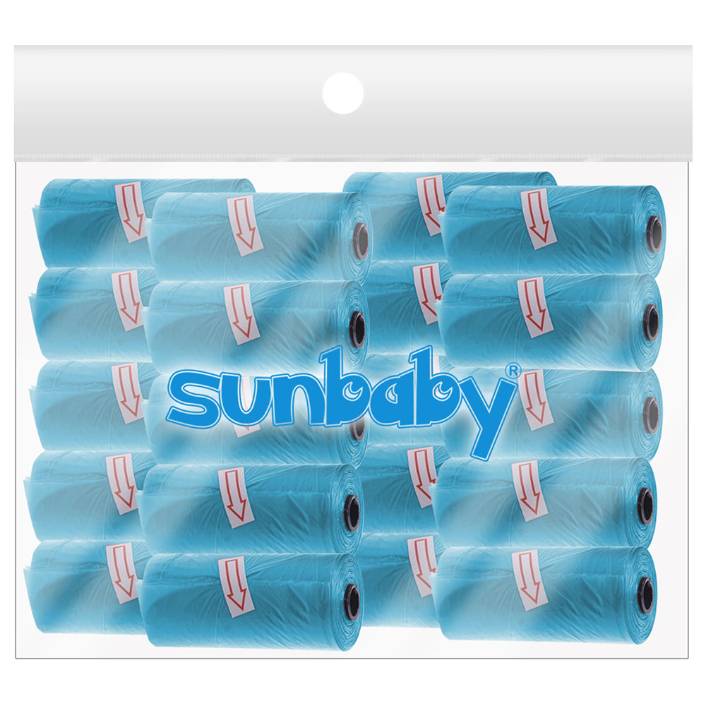 SunBaby - Scented Nappy Bag Pack of 20/300 Bags - Blue