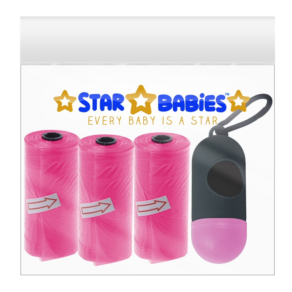 Star Babies - Scented Nappy Bag With Dispenser Pack of 3/45 Bags - Color May Vary