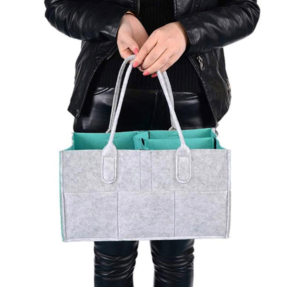 Star Babies - Diaper Caddy Organizer - Green & Grey