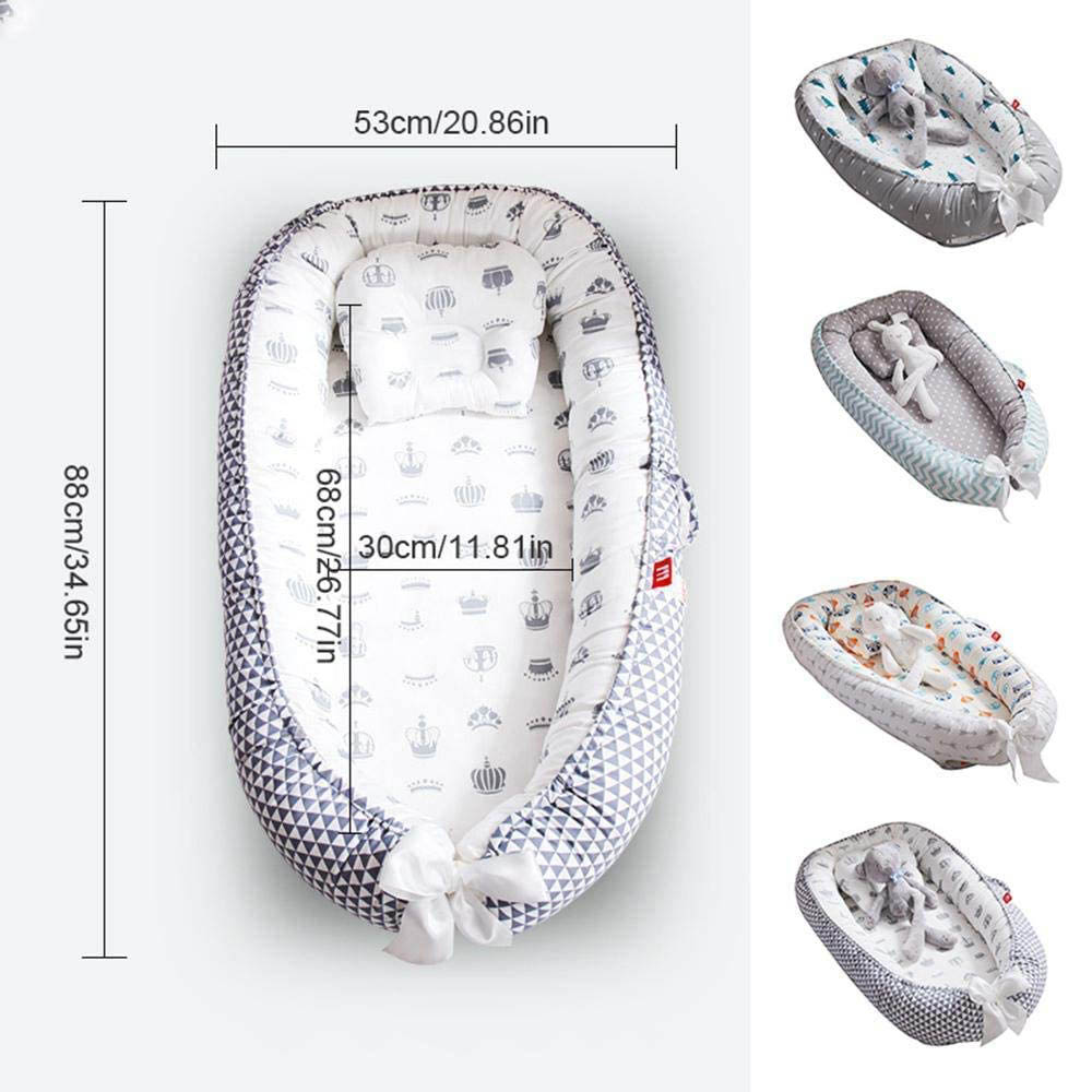 Star Babies Portable Lounger Sleeping Pod - Grey