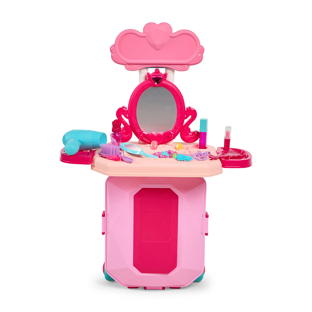 Little Learners Dressing Accessories Set in Large Diamond Box - Pink - 18 Pc Set