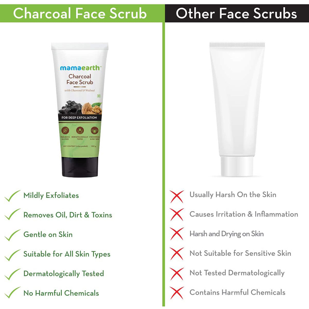 Mamaearth - Charcoal Face Scrub 100ml