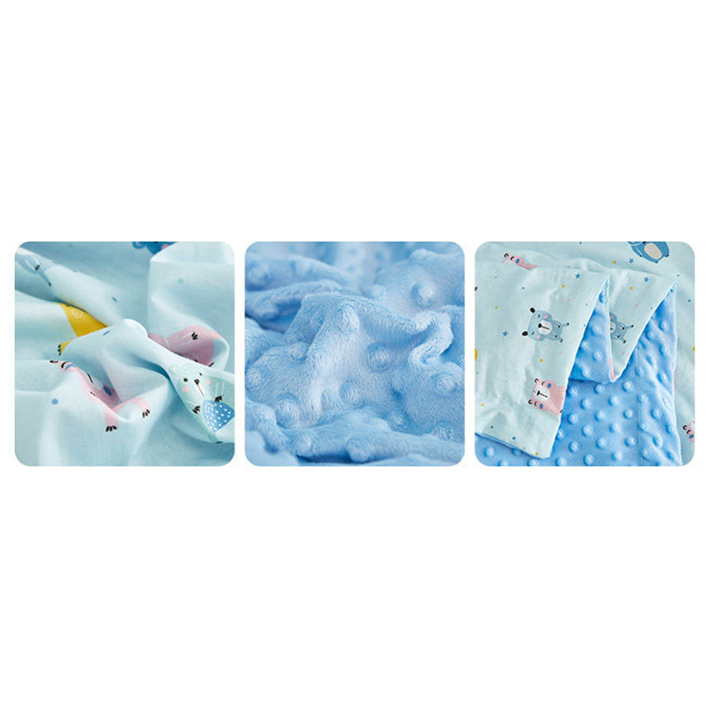 MeeMee - Organic Cotton Quilted Blanket - Blue