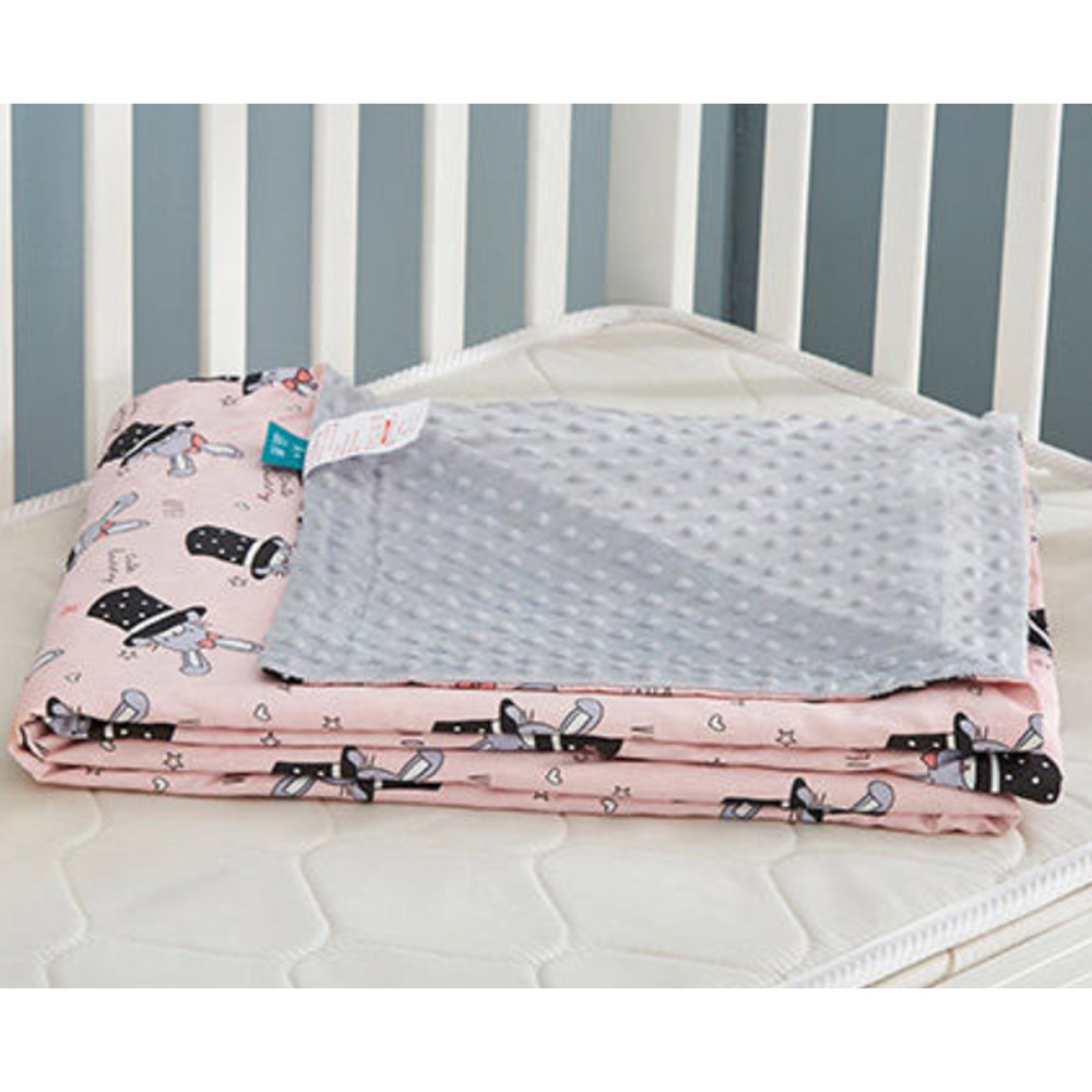 Luvlap - Organic Cotton Quilted Blanket - Pink
