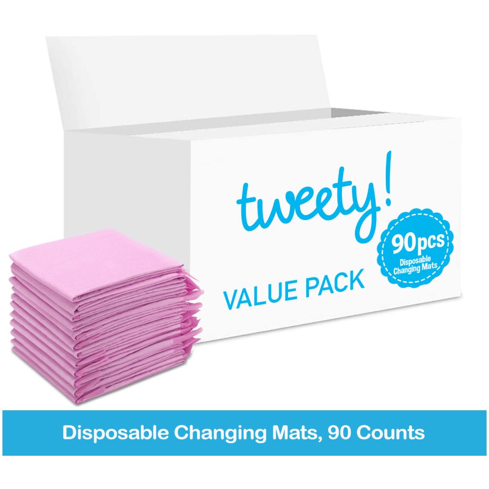 Tweety - Disposable Changing Mats, 90 Counts - Pink