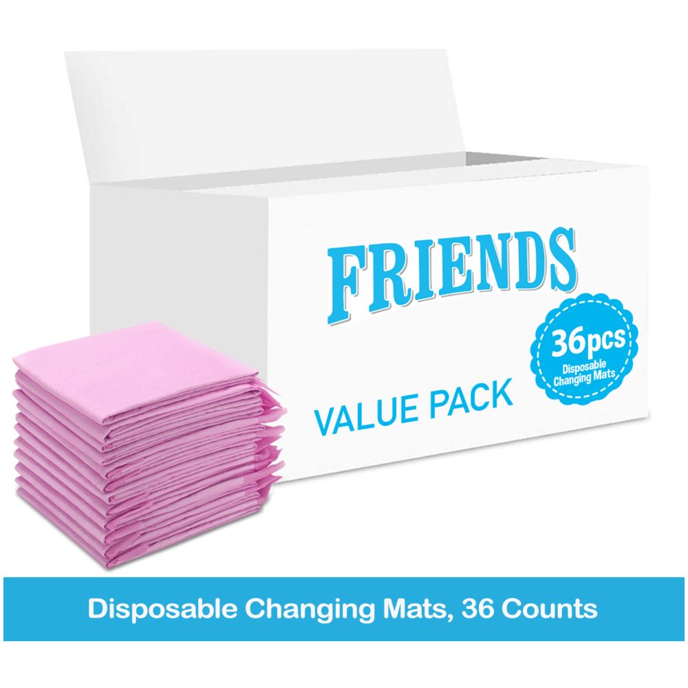 Friends - Disposable Changing Mats, 36 Counts - Pink