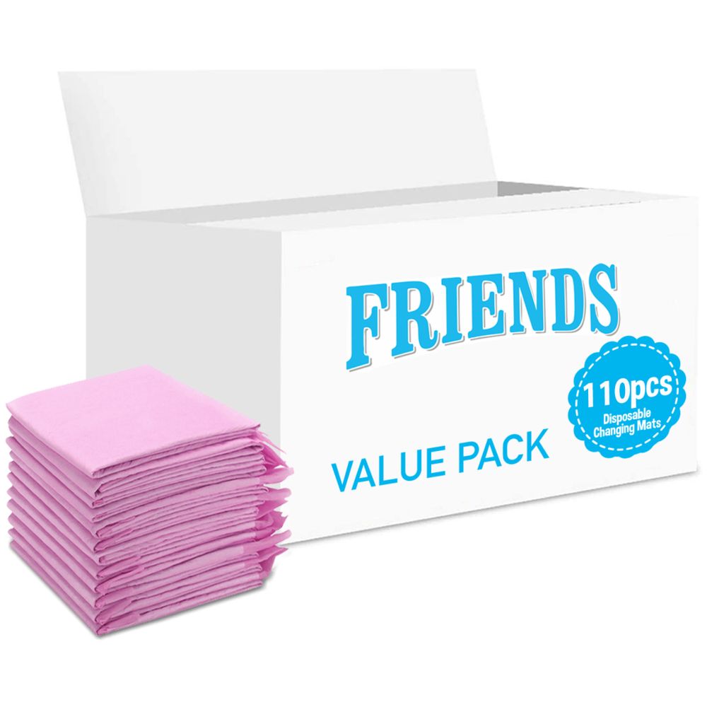 Friends - Disposable Changing Mats, 110 Counts - Pink