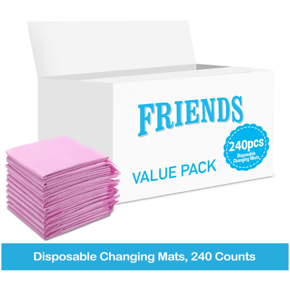 Friends - Disposable Changing Mats, 240 Counts - Pink