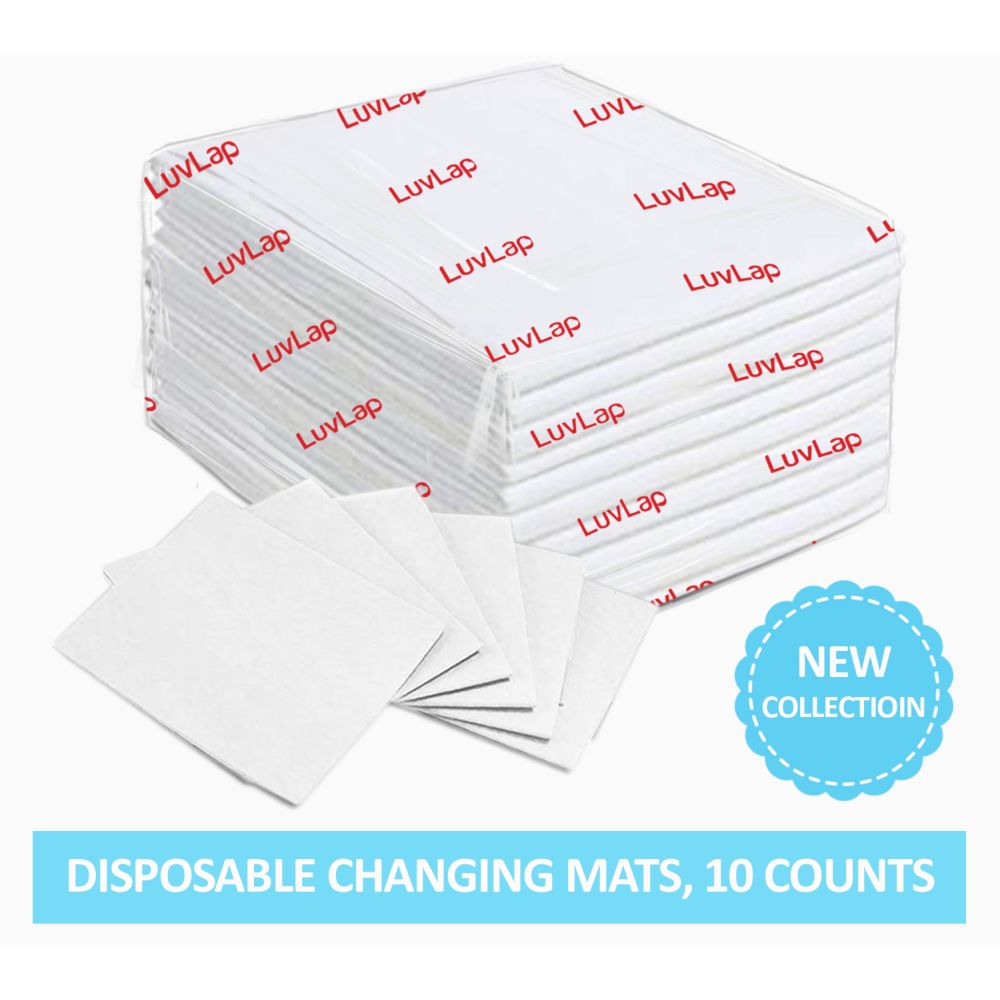 Luvlap - Disposable Changing Mats, 10 Counts-White
