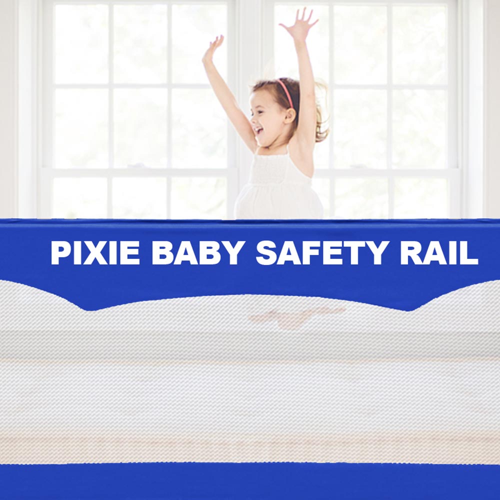 Pixie - Baby Safety Bed Rail, (102x35x42) 1 Unit  - Blue