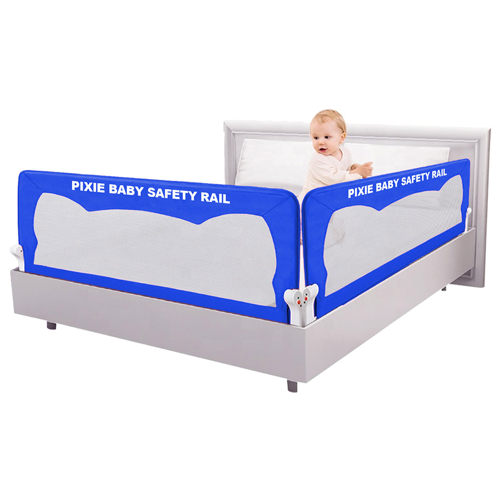 Pixie - Baby Safety Bed Rail, (102x35x42) 1 Unit  - Blue