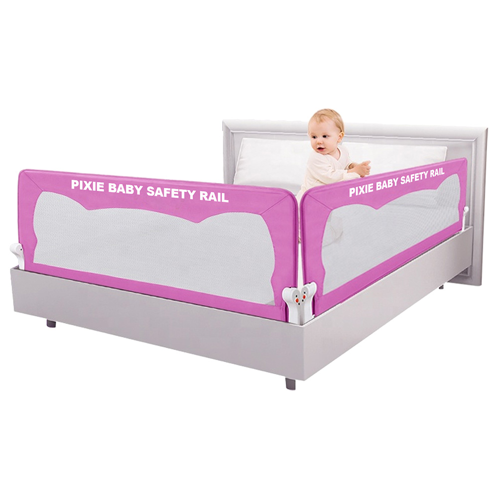 Pixie - Baby Safety Bed Rail, (102x35x42) 1 Unit  - Pink