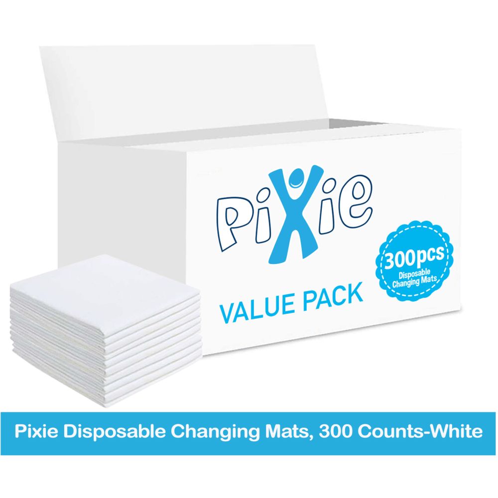Pixie - Disposable Changing Mats, 300 Counts-White