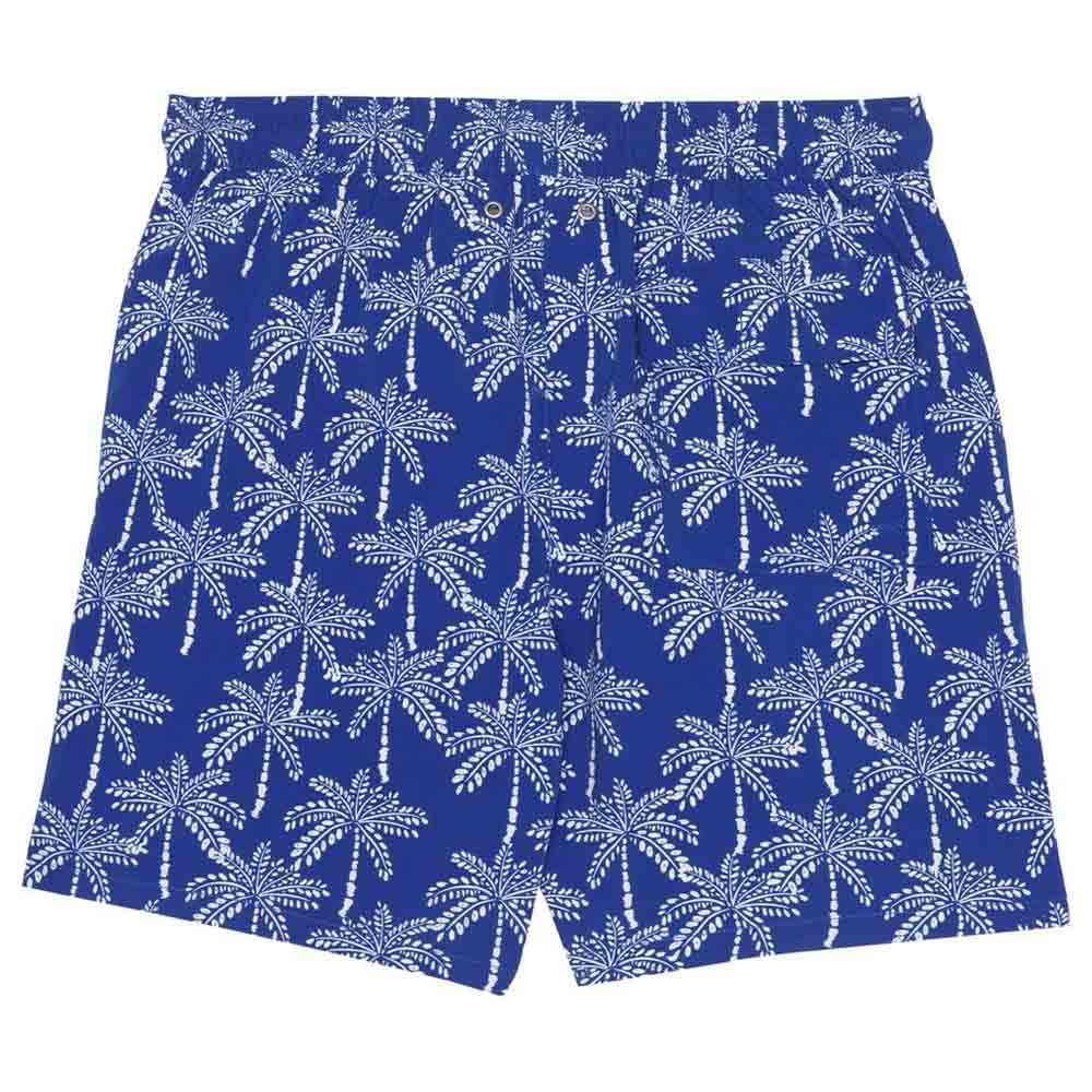 Turquoise Boys Palm Trees Swim Shorts - Blue