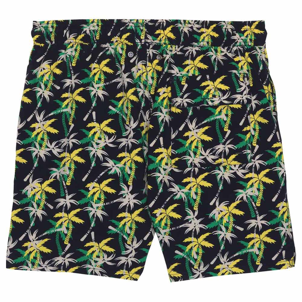 Turquoise - Men Coconut Trees Swim Shorts