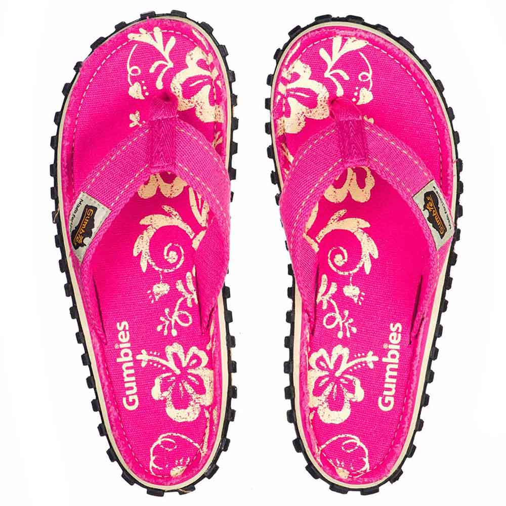 Gumbies Islander Flip-Flop Hibiscus - Pink