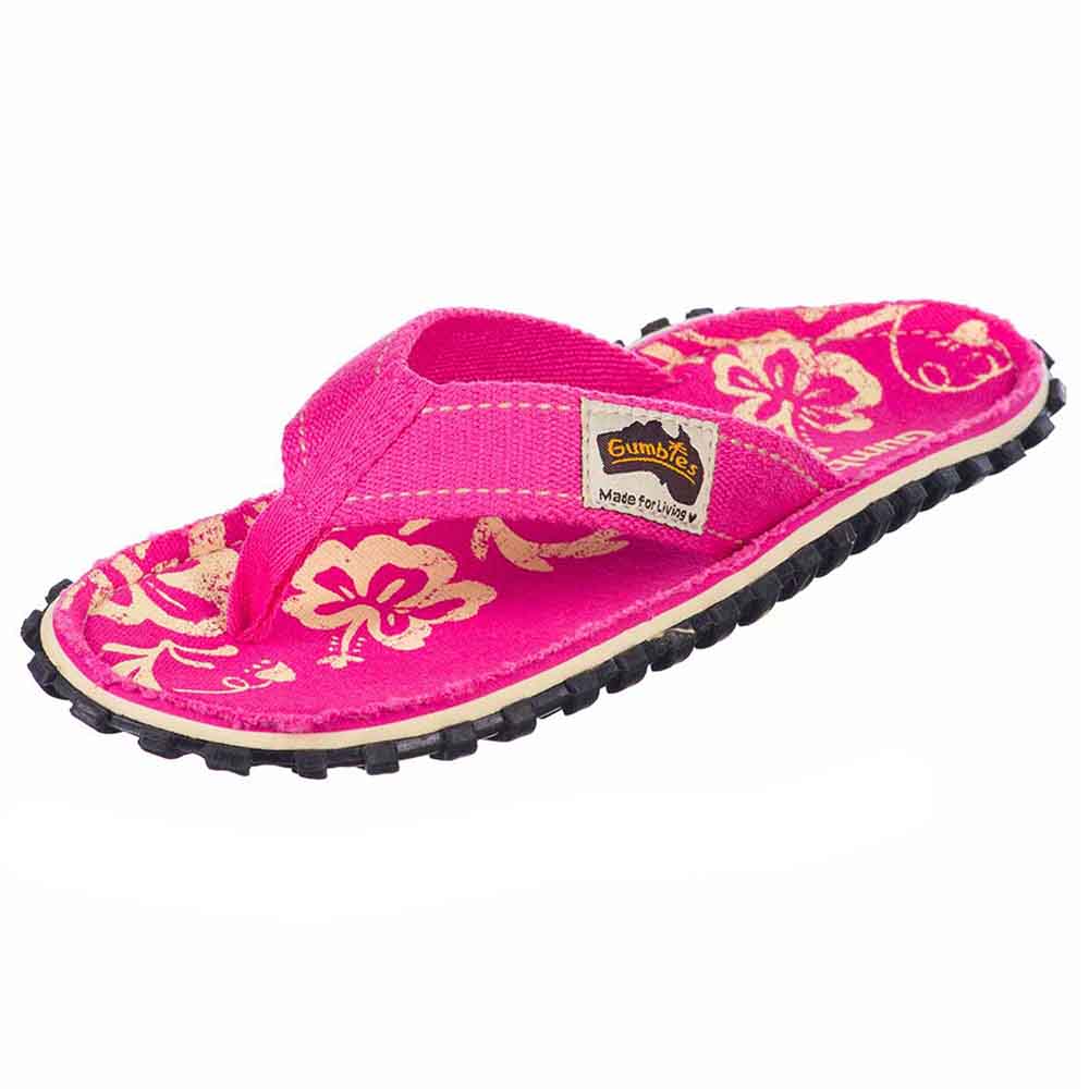 Gumbies Islander Flip-Flop Hibiscus - Pink