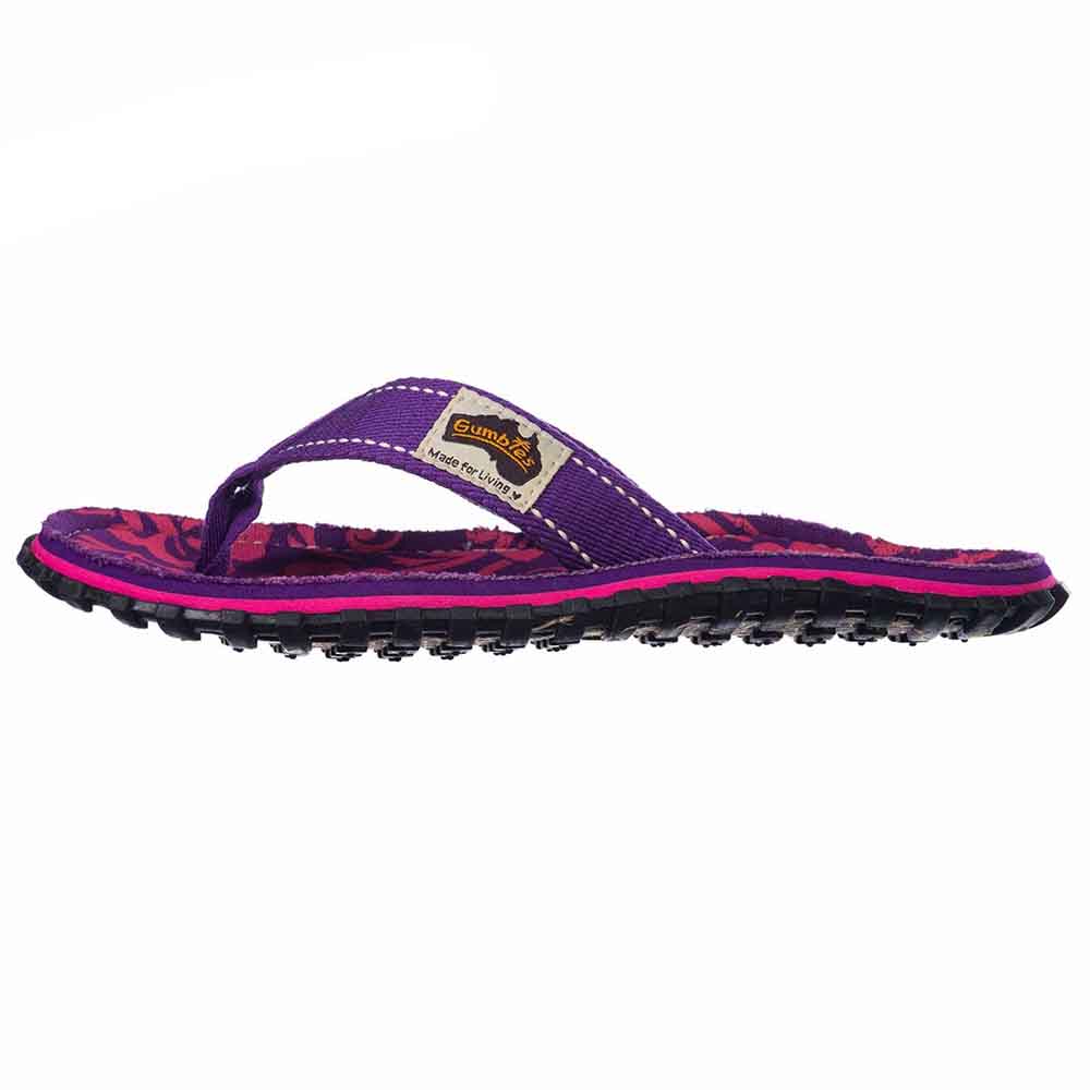 Gumbies Islander Flip-Flop Hibiscus - Purple